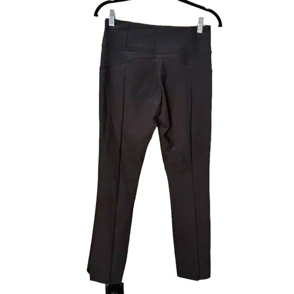 ATHLETA Moto Style Zip Pocket Notch Hem Black Pants Slacks - Size Small - Picture 1 of 7